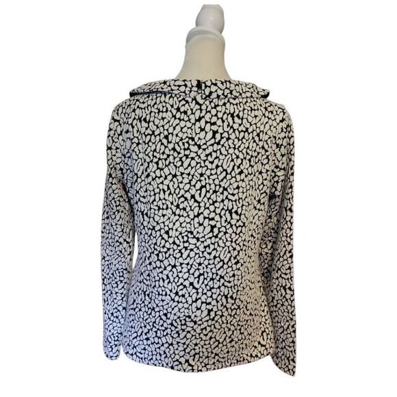 Talbots Sabrina Jacquard Animal Print Women's Top Size Small - Picture 3 of 7